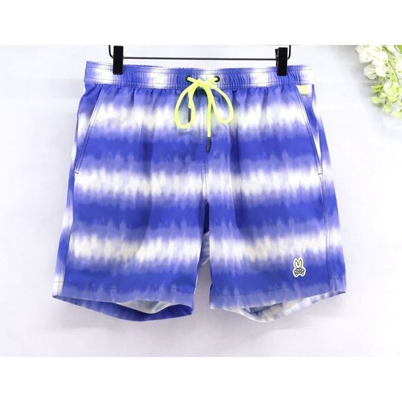 Psycho Bunny Other - Psycho Bunny Men's Palling Lined Limited Edition Tie Dye Swim Trunks Blue Sz M